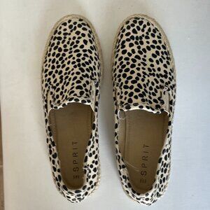 Esprit "Nadine" Animal Print Espadrille Slip-on Flats 7.5